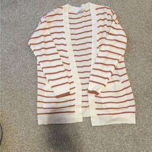 Striped Cream and Brown Women's Sweater